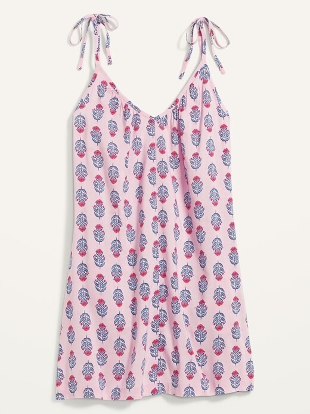 OLD Navy Sleeveless Tie-Shoulder Block Print Swing Mini Dress XXL - Picture 3 of 13